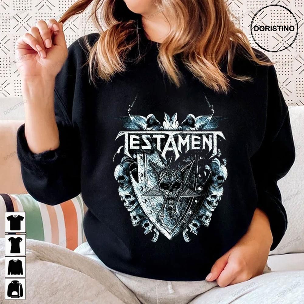 Testament Band Thrash Metal The Shield Awesome Shirts